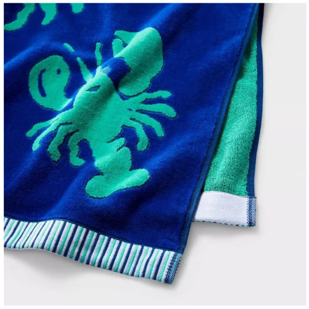 Roller Rabbit x Target Cobalt Blue Lobsters Beach Towel